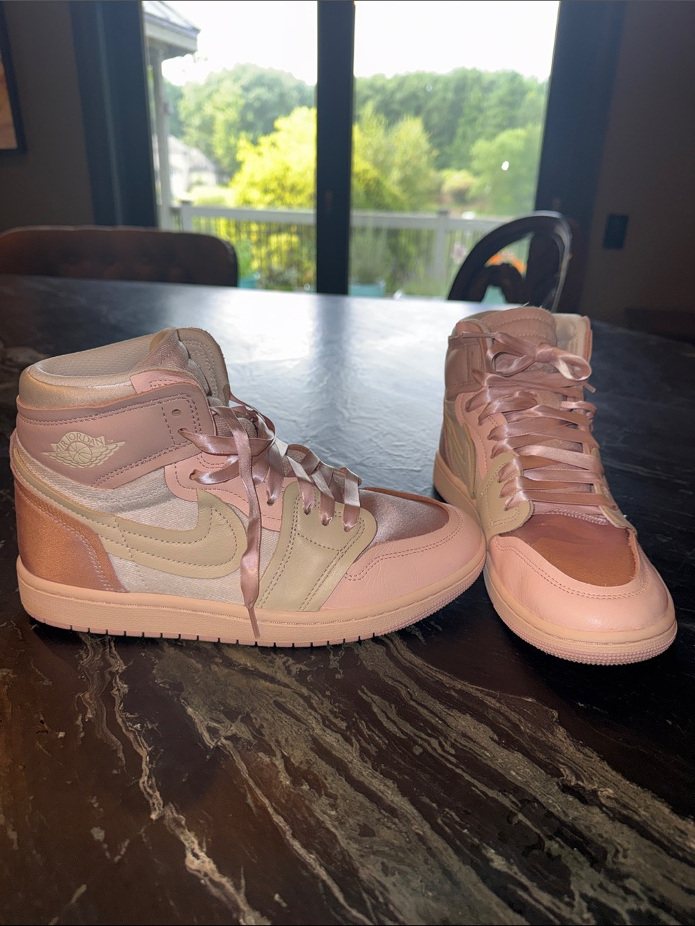 Air Jordan 1 High Method of Make in Pink Oxford Women’s High-Top Sneakers